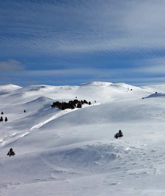 Blick zur Hochebene Dreibündenstein von Feldis