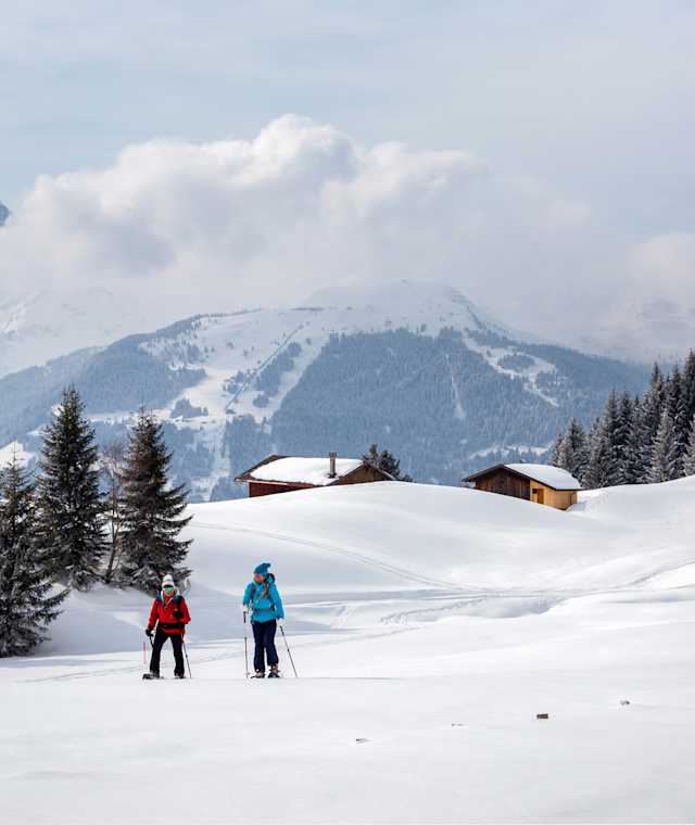 Schöne Ausblicke auf der Schneeschuhtour