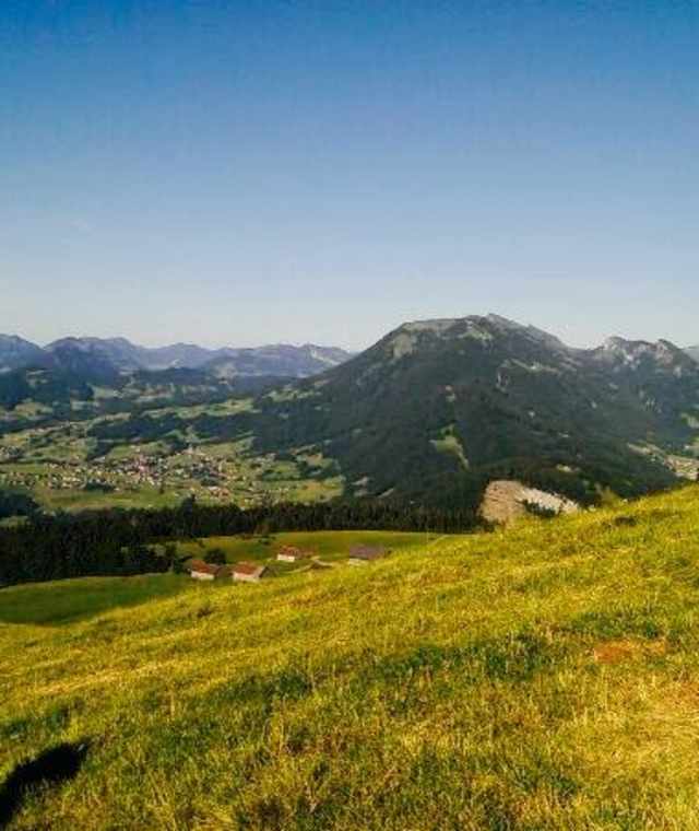Aussicht bei der Lustenauer Hütte