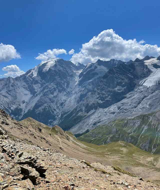 Sella da Piz Cotschen, Blick auf den Ortler