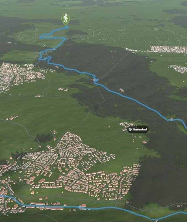 3-D-Ansicht der Wanderung Siebenmühlental