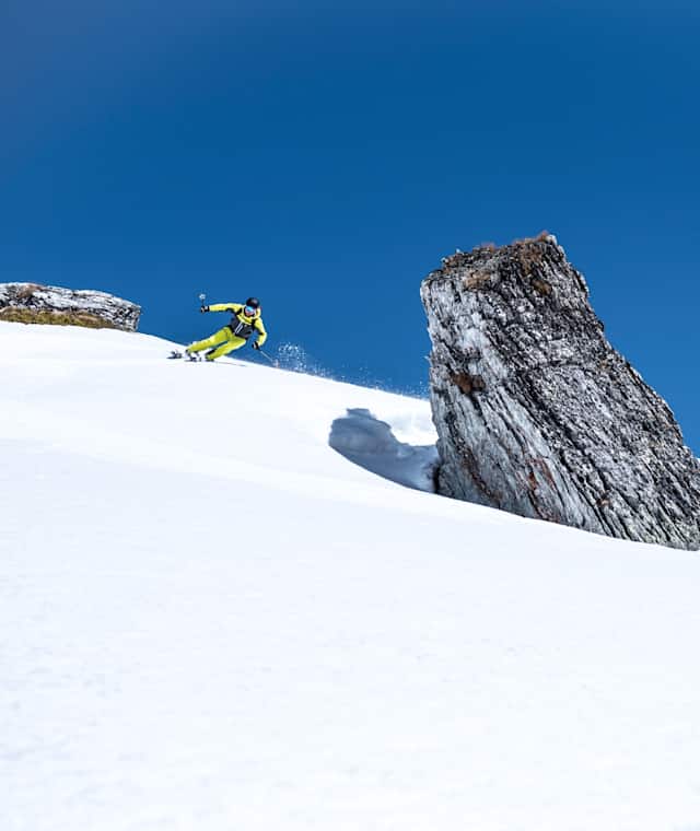 Rassige Abfahrt am Trinserhorn