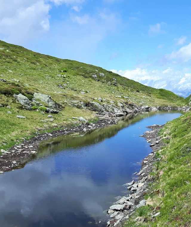 Blick vom Standkopf Richtung Wiedersberger Horn