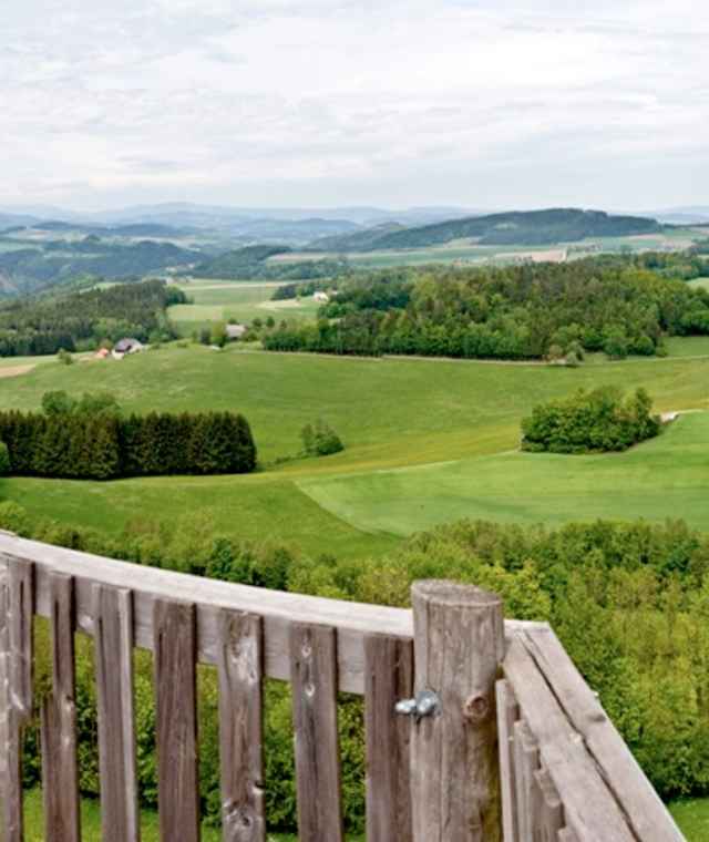 Panorama Kirchberg - Blick vom Aussichtsturm Burgstall 