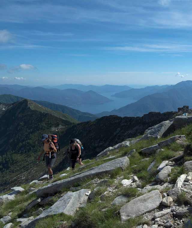 Unterwegs auf der zweiten Etappe der Via Alta Vallemaggia