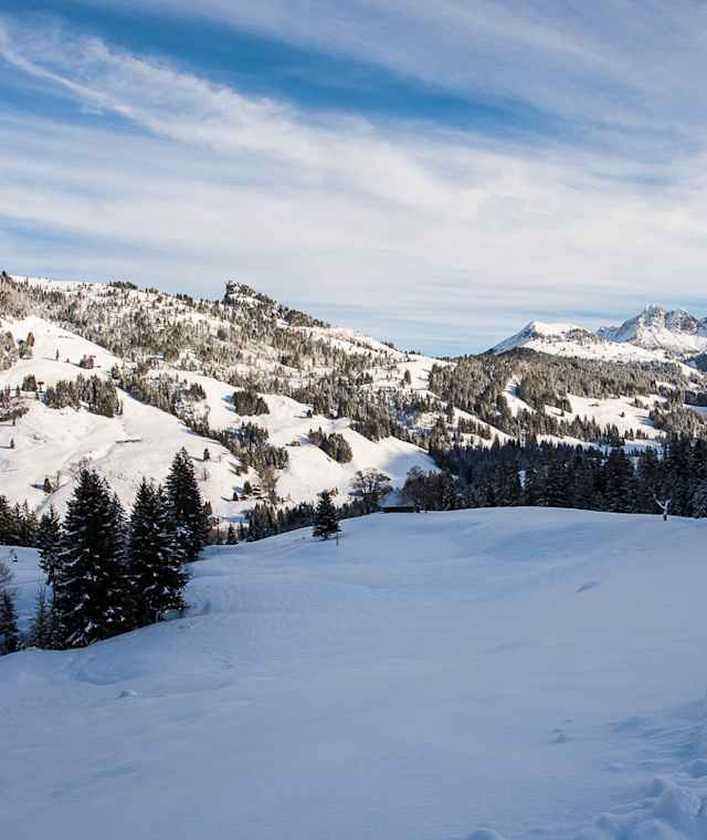 Tolle Aussichten von der Skihütte Schwand in Sörenberg