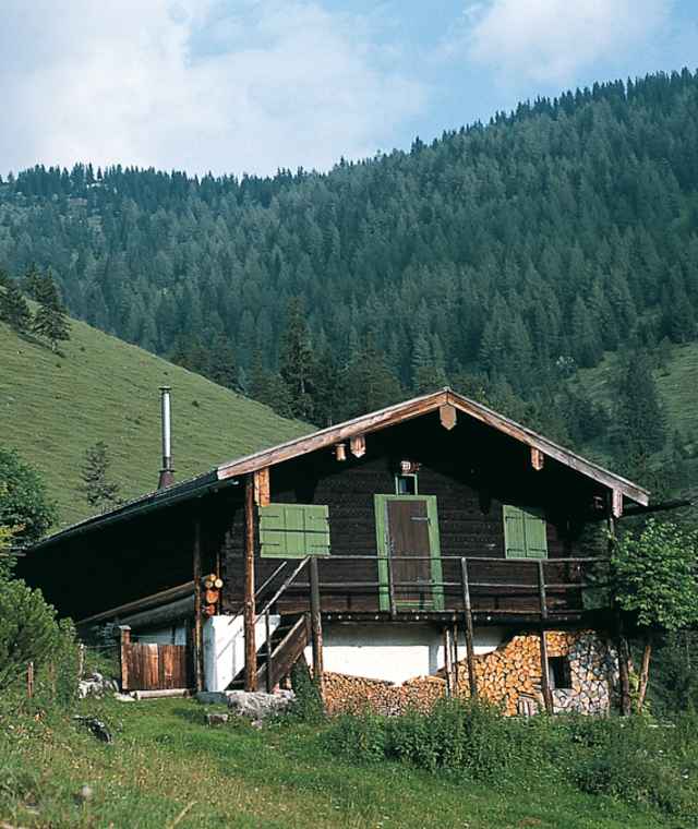 Im Trockenbachtal auf der Südwestseite des Trainsjochs.