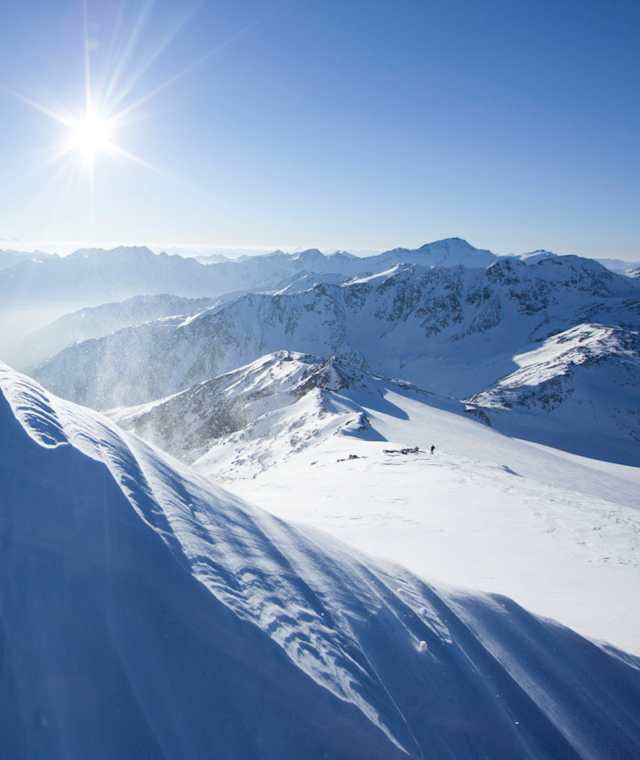 Eisige Landschaft rund um die Similaunhütte