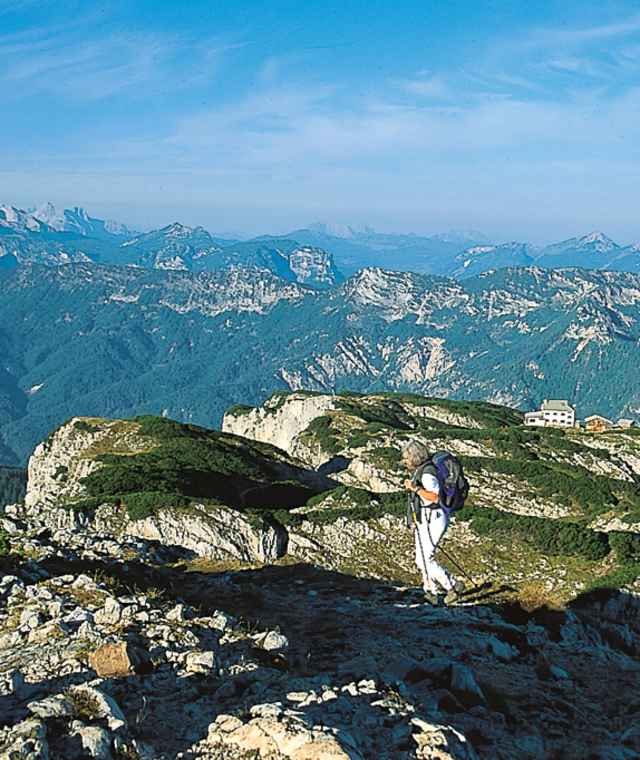 Am Gipfel des Berchtesgadener Hochthrons, hinten das Stöhrhaus.