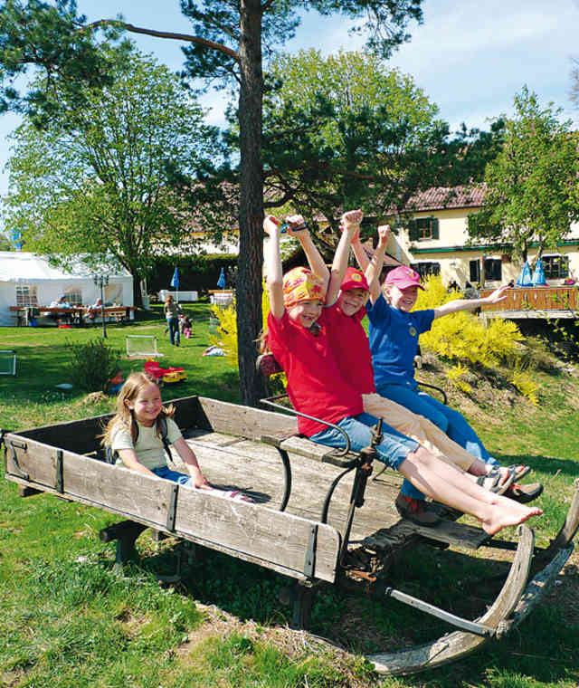 Schlittengaudi an der Kreutalm
