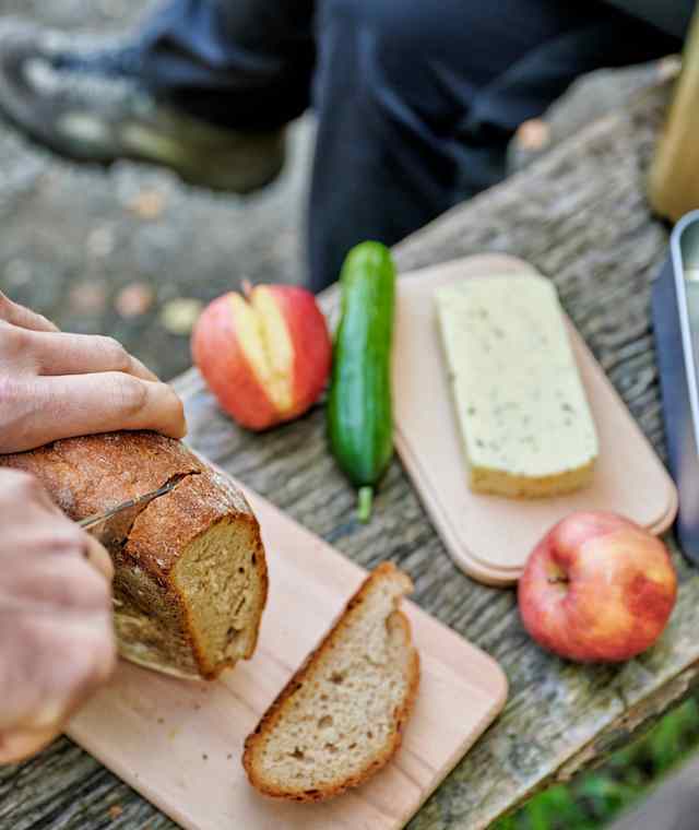 Picknick auf der Wanderung
