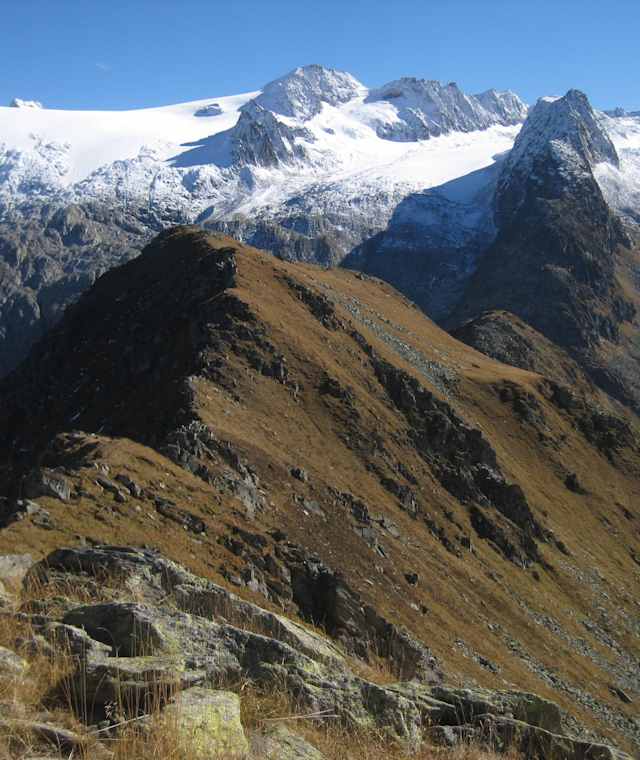 Ein Blick zurück auf dem Grat