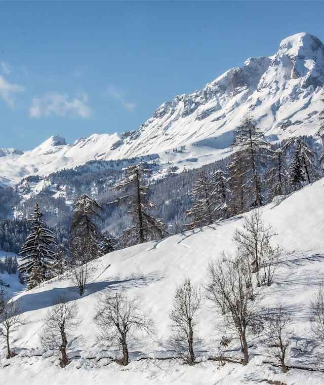 La Val mit Blick auf die Kirche zur Heiligen Barbara