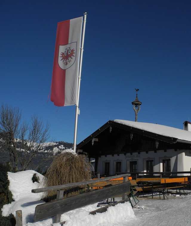 Die Wildbichlalm hat auch im Winter geöffnet. 
