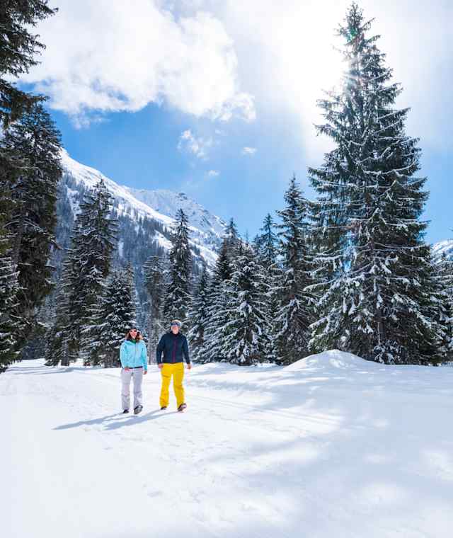 Auf der Winterwanderung zur Alp Novai