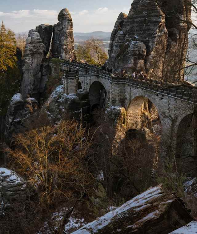 Blick auf die Basteibrücke