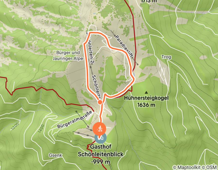 Karte der Tour