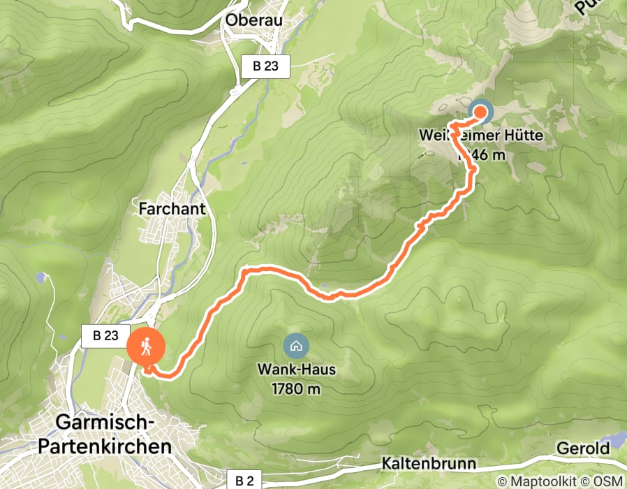 Karte der Tour