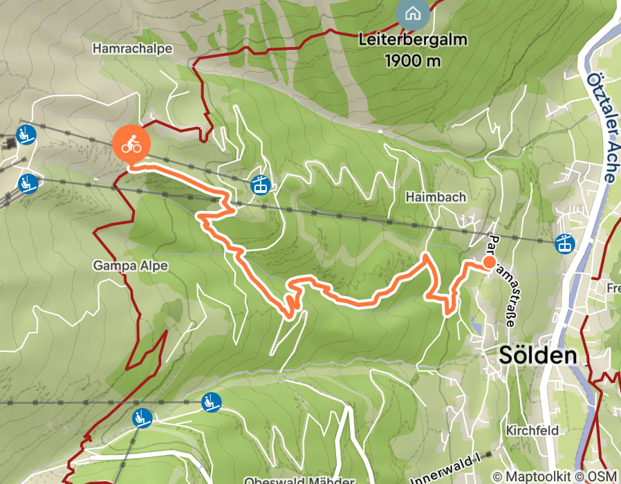 Karte der Tour