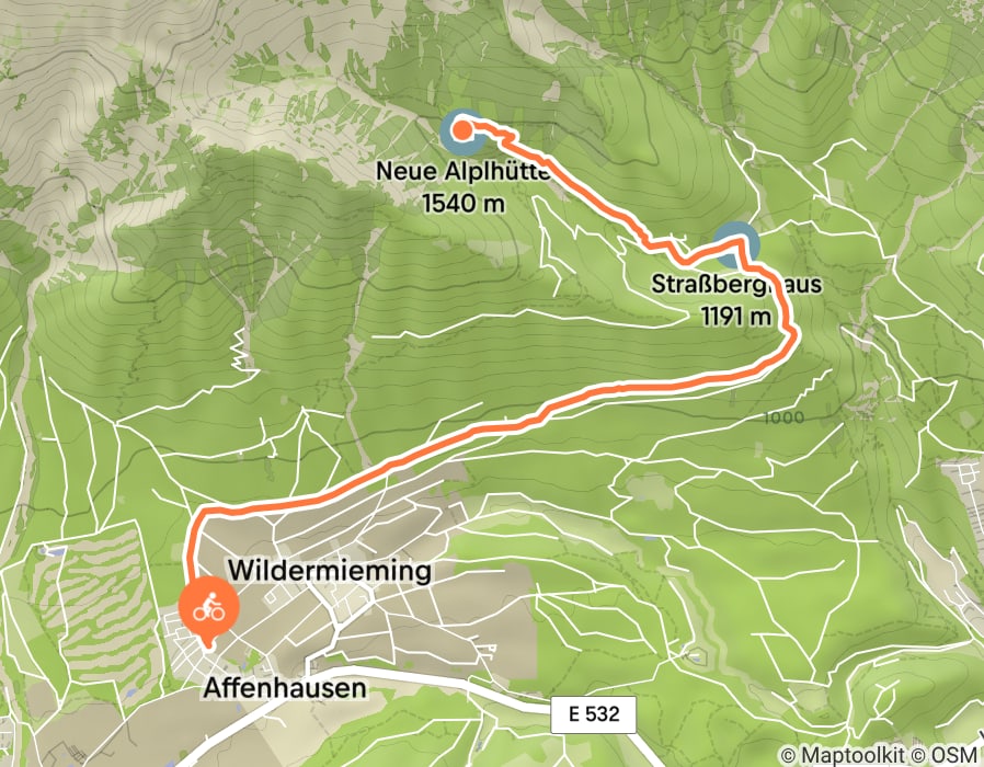 Karte der Tour