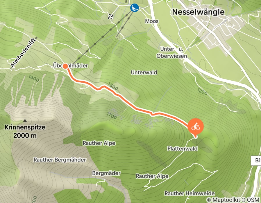 Karte der Tour