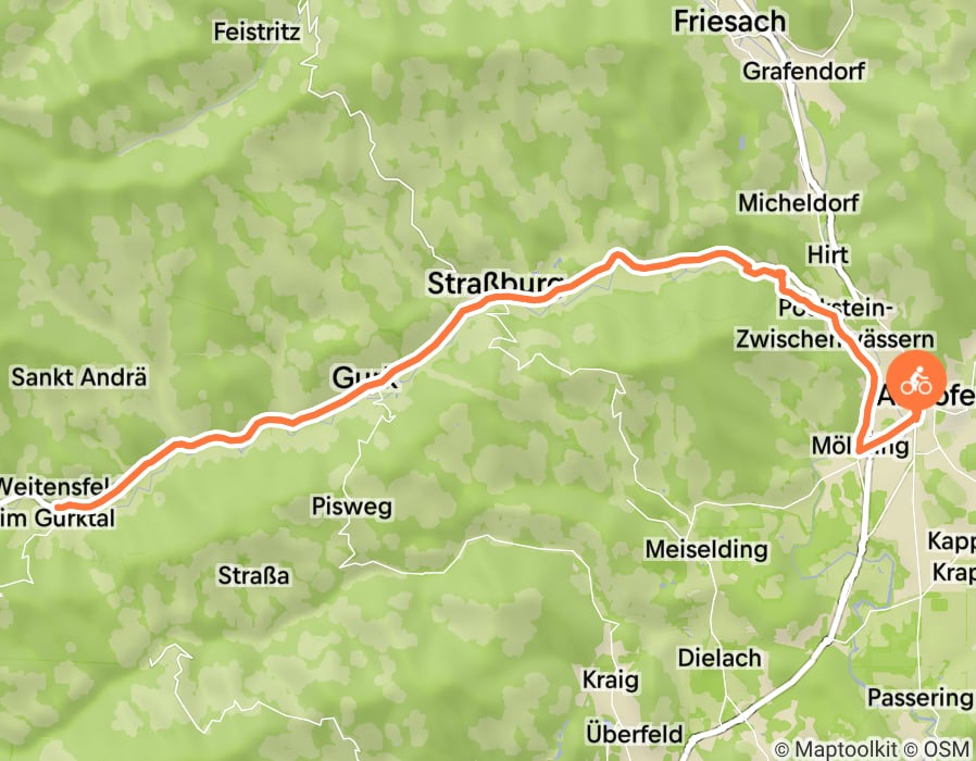 Karte der Tour