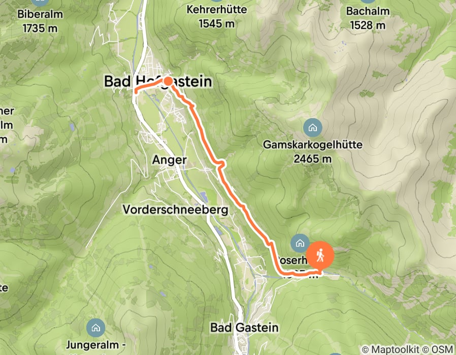 Karte der Tour