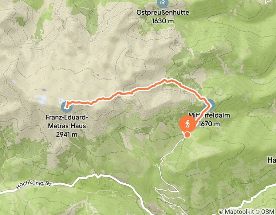 Karte der Tour