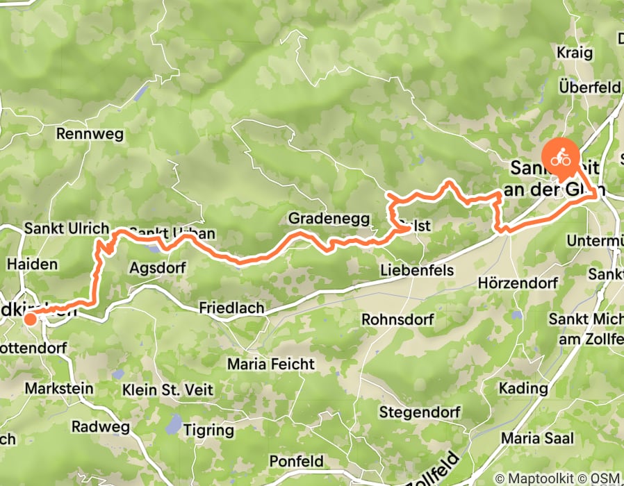 Karte der Tour