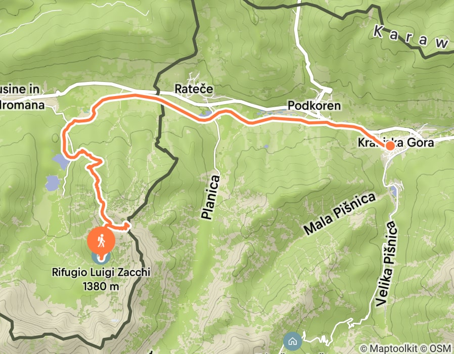 Karte der Tour
