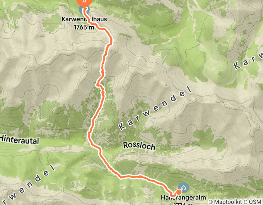 Karte der Tour