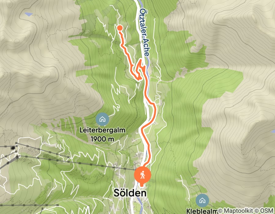 Karte der Tour