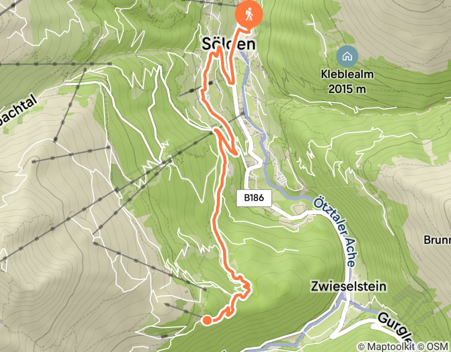 Karte der Tour
