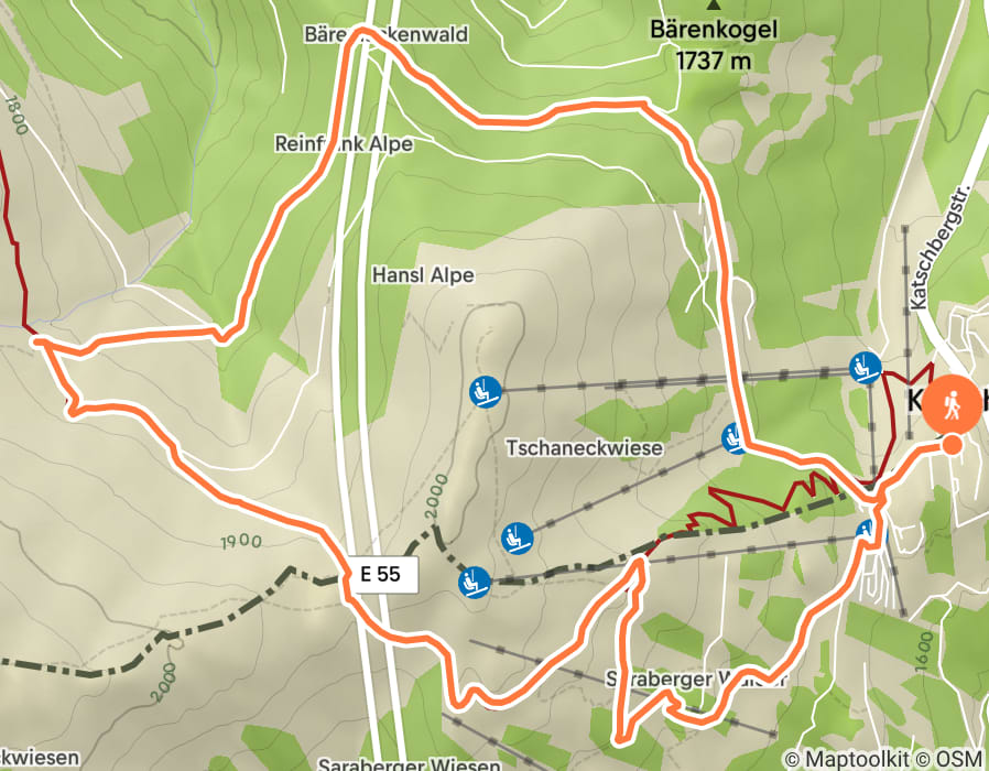 Karte der Tour