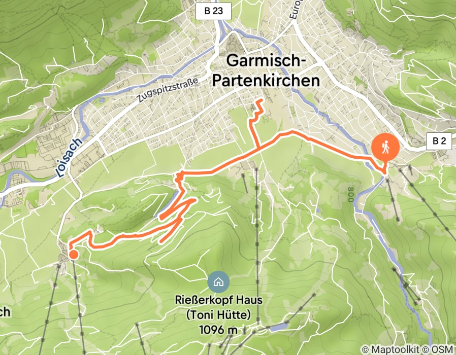 Karte der Tour
