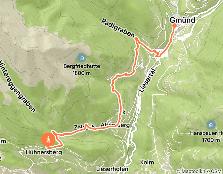 Karte der Tour