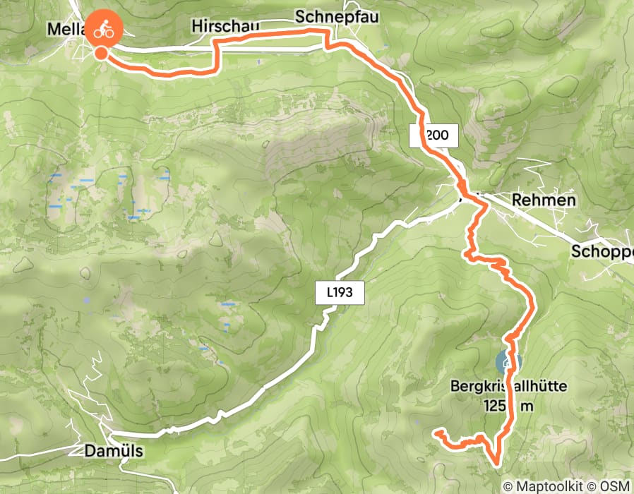Karte der Tour