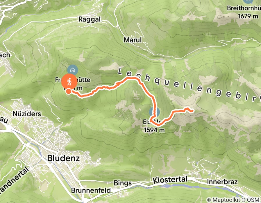 Karte der Tour