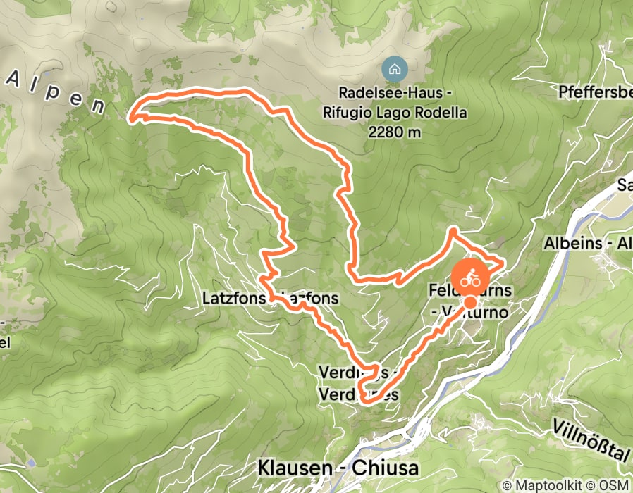Karte der Tour