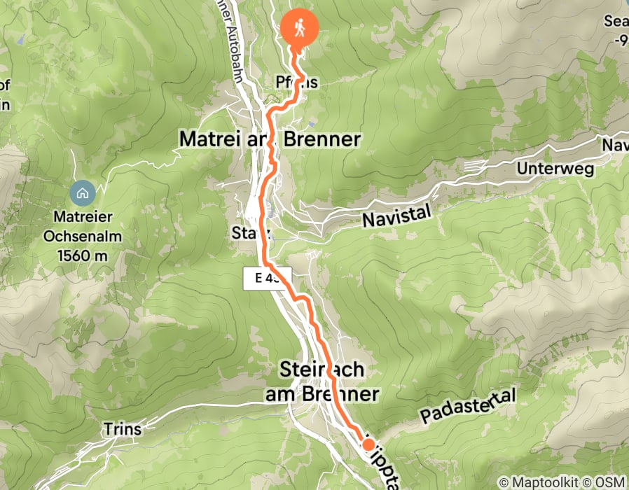 Karte der Tour