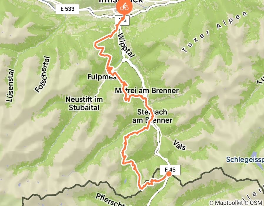 Karte der Tour