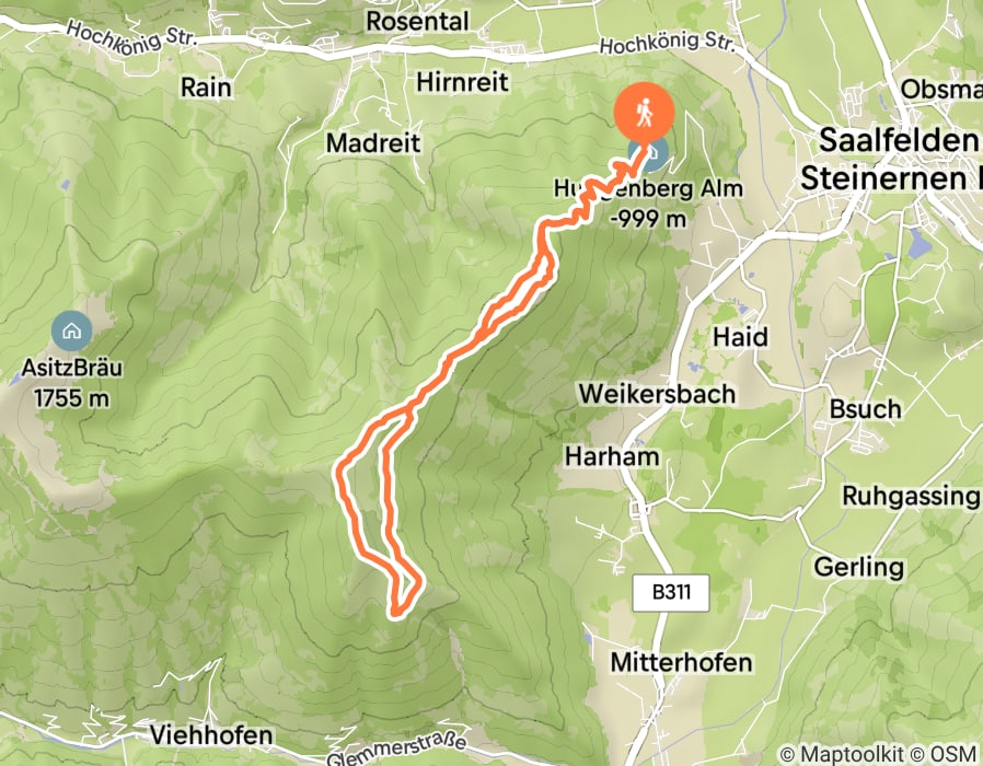 Karte der Tour
