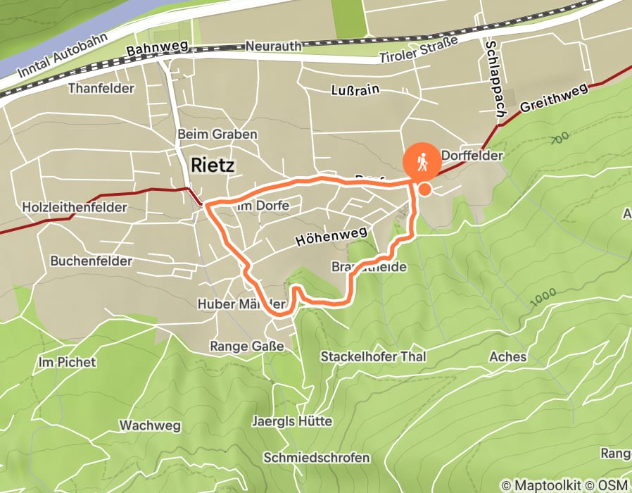 Karte der Tour