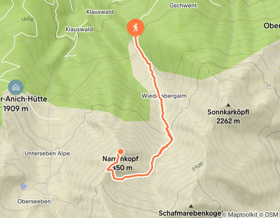 Karte der Tour