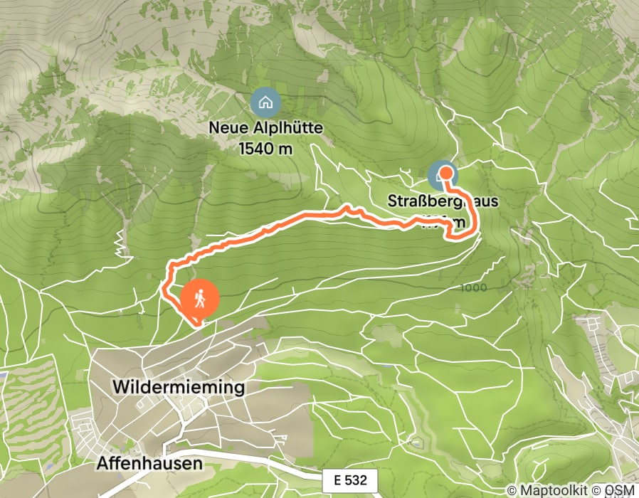 Karte der Tour