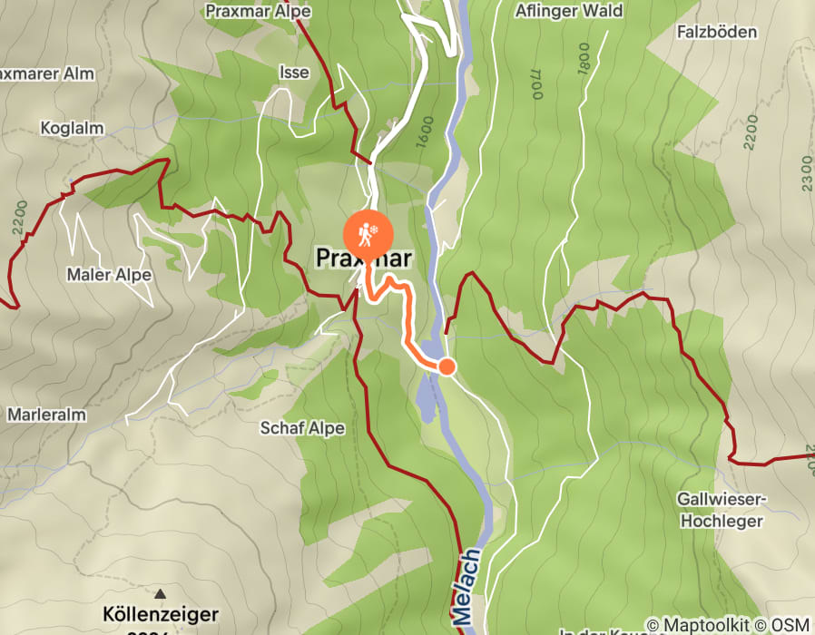 Karte der Tour