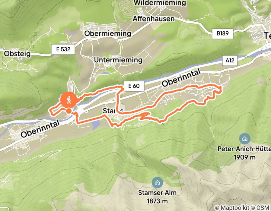Karte der Tour