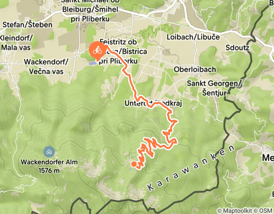 Karte der Tour