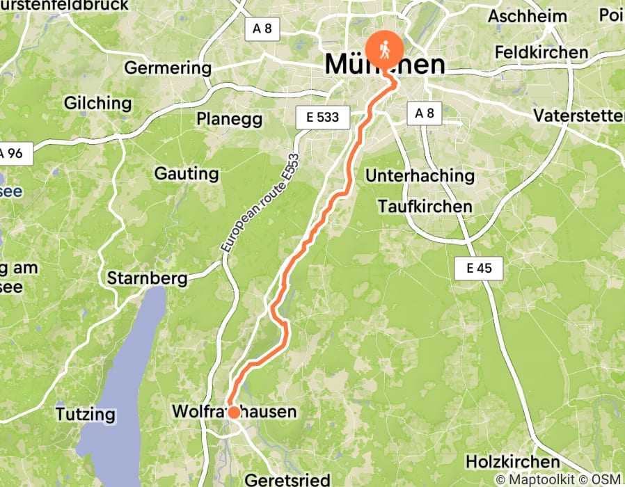 Karte der Tour