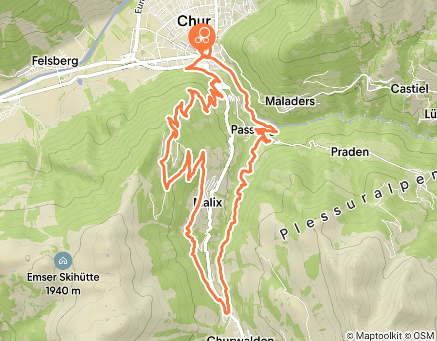 Karte der Tour